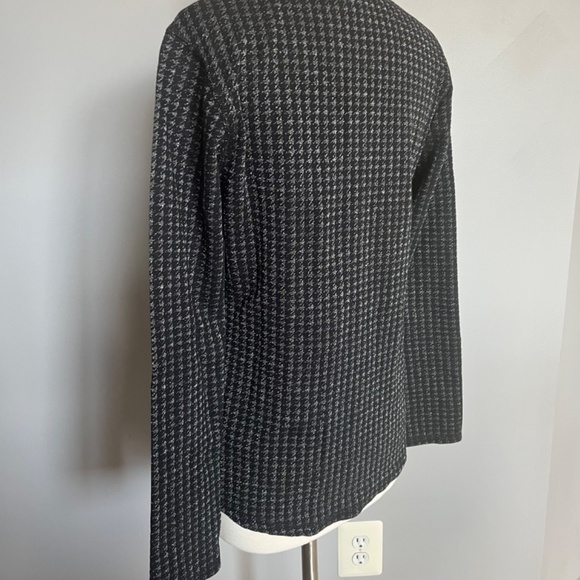 Scotch & Soda Houndstooth Dark Blue Casual Lurex Tee Buttons Cotton Sweater Top - Picture 5 of 10